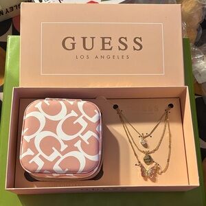 Guess Los Angeles-Pink and Gold Jewelry Set w/ Jewelry Box